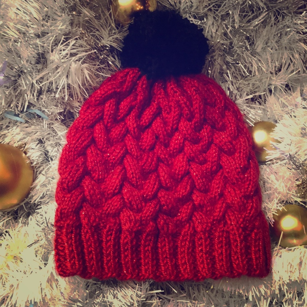 Handmade red hat for kids